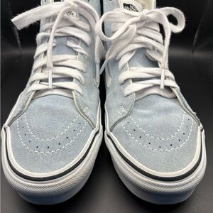 Vans Women's Light Blue High-Top Sneakers